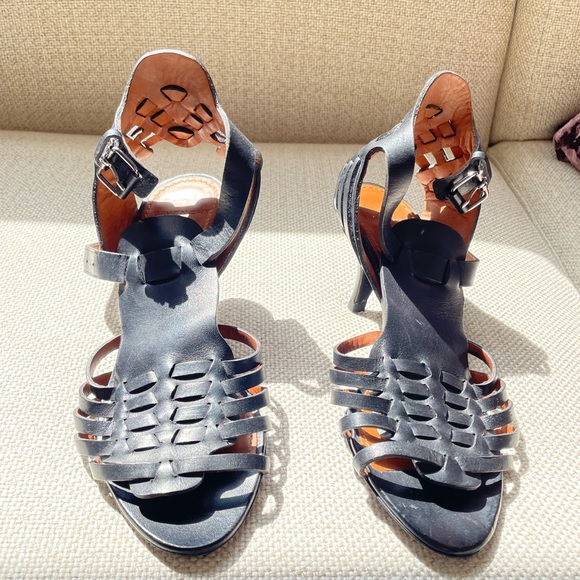 Givenchy Cage Heel Size 36.5 Black Open Shoe Bootie look. Ankle strap. - Picture 8 of 15